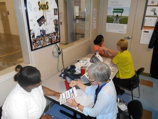 Image of Jacksonville employees receiving health screening
