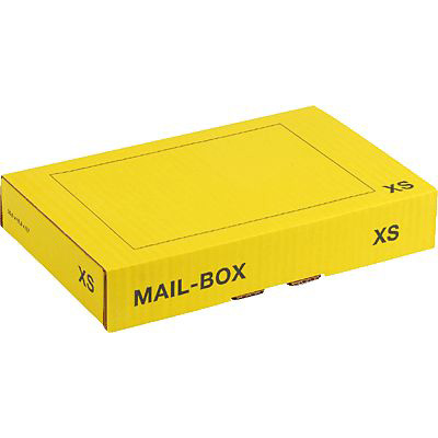 smartboxpro Versandkarton MAIL-Box XS/212151020, gelb/anthrazit, 250x155x38