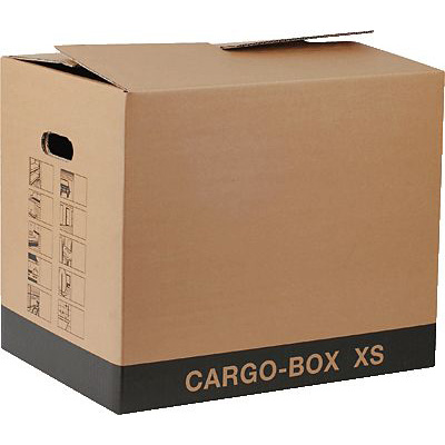 smartboxpro Umzugskartons CARGOBOX XS/222105001, braun/grün, 455x380x345