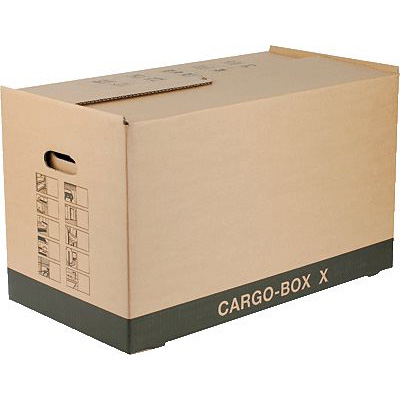smartboxpro Umzugskartons CARGOBOX X/222105101, braun/grün, 645x348x376mm