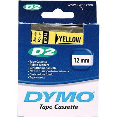 DYMO Schrift- und Farbbänder D2/ S0721120, 12 x 10, gelb, 12 x 10