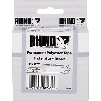 DYMO Beschriftungsband 19mm für Rhino/ S0718220, B 19 mm x L 5,5 m, weiß