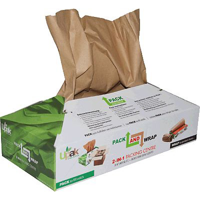 EURO-KUVERT Papierspendebox-Upack/E-389265, braun, 392x200x86, Inh. 100m