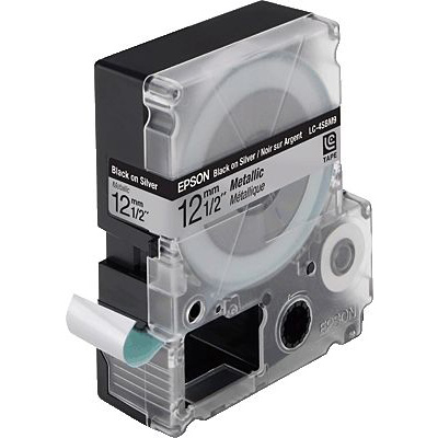 EPSON® Metallisches Band,C53S625414, Breite 12mm, Länge 9m, Blk/Silber