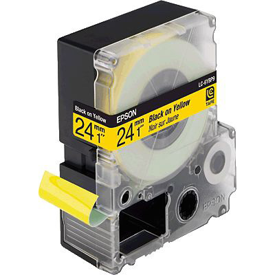 EPSON® Pastell-Band,Pastel Blk/Yell,C53S627401, Breite 24mm, Länge 9m