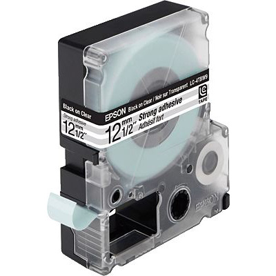 EPSON® Stark Haftendes Band,Blk/Clear 12/9/ C53S625410, Breite 12mm, Länge 9m