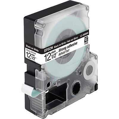 EPSON® Stark Haftendes Band,Blk/Wht 12/9/ C53S625411, Breite 12mm, Länge 9m