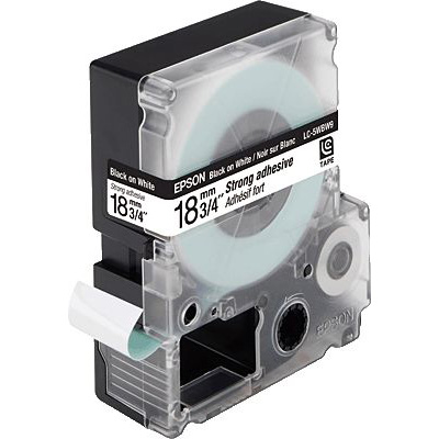 EPSON® Stark Haftendes Band,Blk/Wht 18/9/ C53S626410, Breite 18mm, Länge 9m