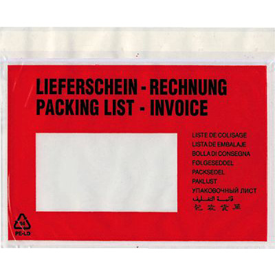DEBATIN Dokumententasche /522184, rot/schwarz, C6, 45my, Inh. 1.000