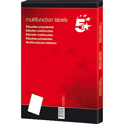 5 Star Etiketten, 64,6x33,8mm, weiß, selbstklebend, Inh. 2400