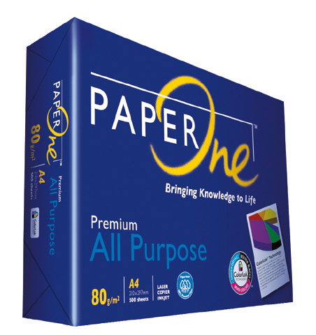 PaperOne (Paper One) All Purpose Multifunktionspapier, DIN A4, 80g/m², 2500 Blatt/Karton